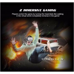 VR BOX andre Gen Hodemontert 3D-briller + VR Remote Control Gamepad 3D White DA